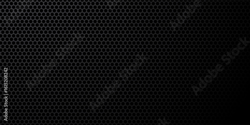 Black perforated metal plate. Metal grill. Black metal texture steel background. Perforated sheet metal.Abstract dark gray circle mesh pattern background texture.