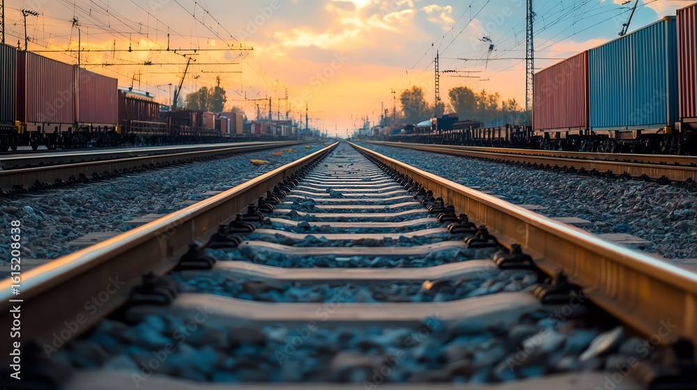 Naklejka premium Railway lines serving commerce