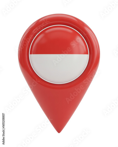 Red location pin displaying Indonesian flag on transparent background Free Download Red location pin displaying Indonesian flag on transparent background - GFXLoad