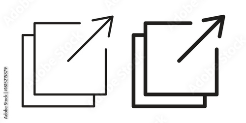 Window Maximize icon vector in simple flat design, outline.