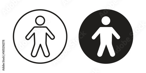 Universal access icon vector in simple flat design, outline.