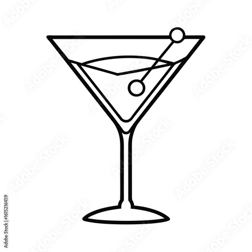 line art classic martini