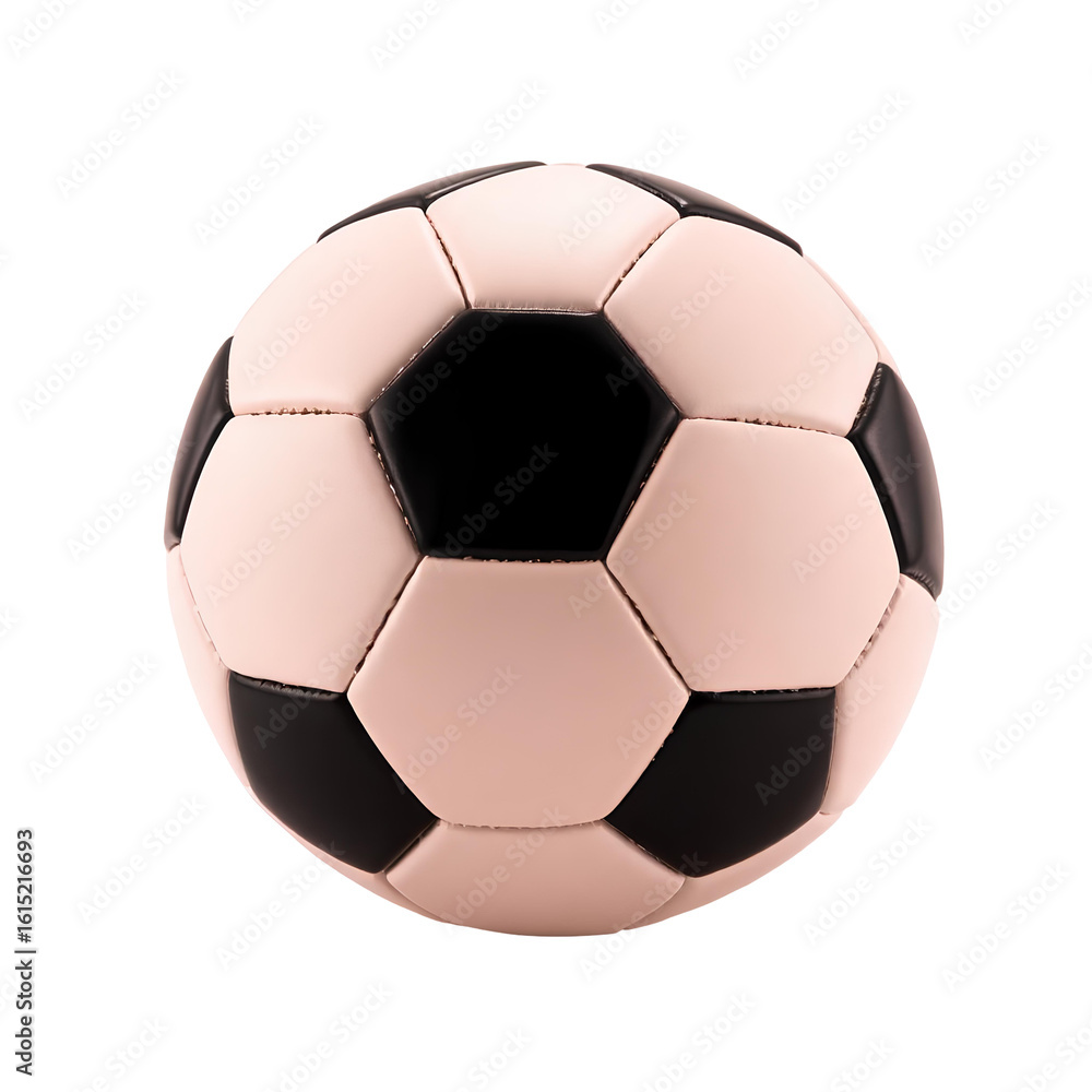 Fototapeta premium Photo of black and white soccer ball isolated on transparent background