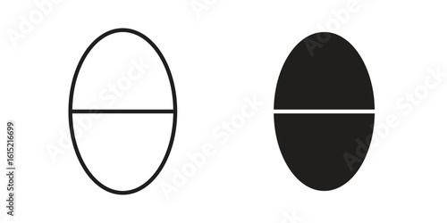 Theta icon vector in simple flat design, outline.