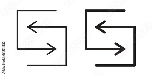 Replace icon vector in simple flat design, outline.