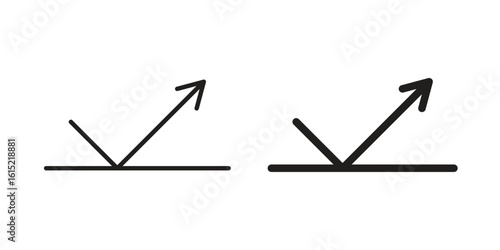 Reflect icon vector in simple flat design, outline.