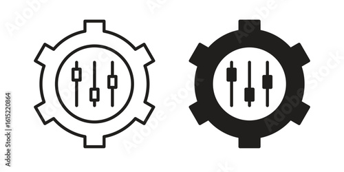 Mass customization icon vector in simple flat design, outline.