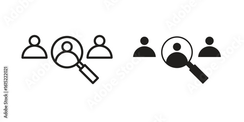 Hiring icon vector in simple flat design, outline.