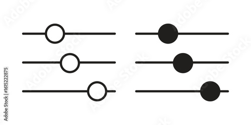 Filter Button icon vector in simple flat design, outline.