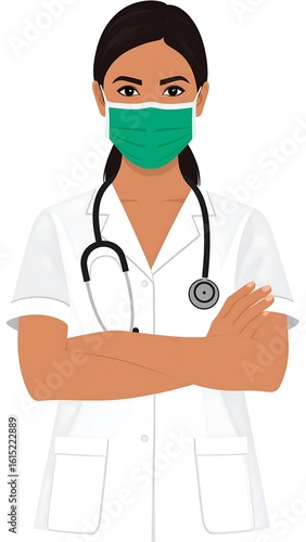 Woman doctor in medical uniform