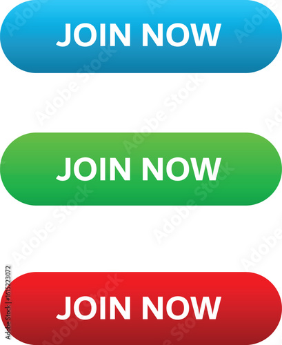 Join now button call to action cta web design element vector