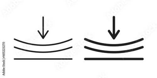 Elastic icon vector in simple flat design, outline.