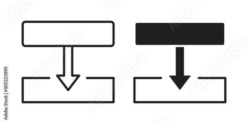 Diagram next icon vector in simple flat design, outline.