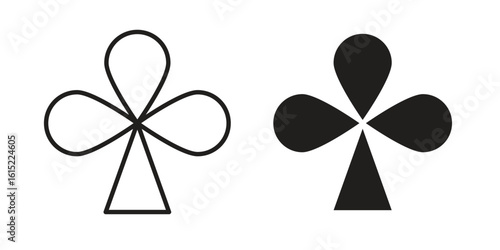 Club icon vector in simple flat design, outline.