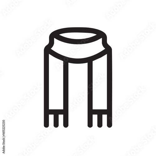 A simple line drawing of a folded scarf. Free Download A simple line drawing of a folded scarf. - GFXLoad