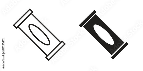 Candy-bar icon vector in simple flat design, outline.