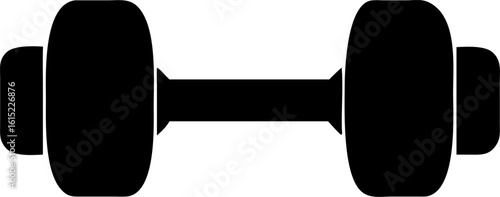 Set of isolated fitness gym dumbbells on a white