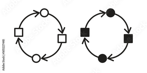 Adaptation icon vector in simple flat design, outline.