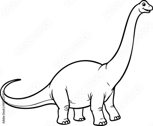 Long-Neck Dinosaur Walking