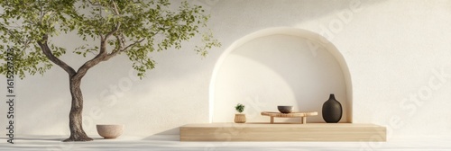 Minimalist Zen-inspired alcove
