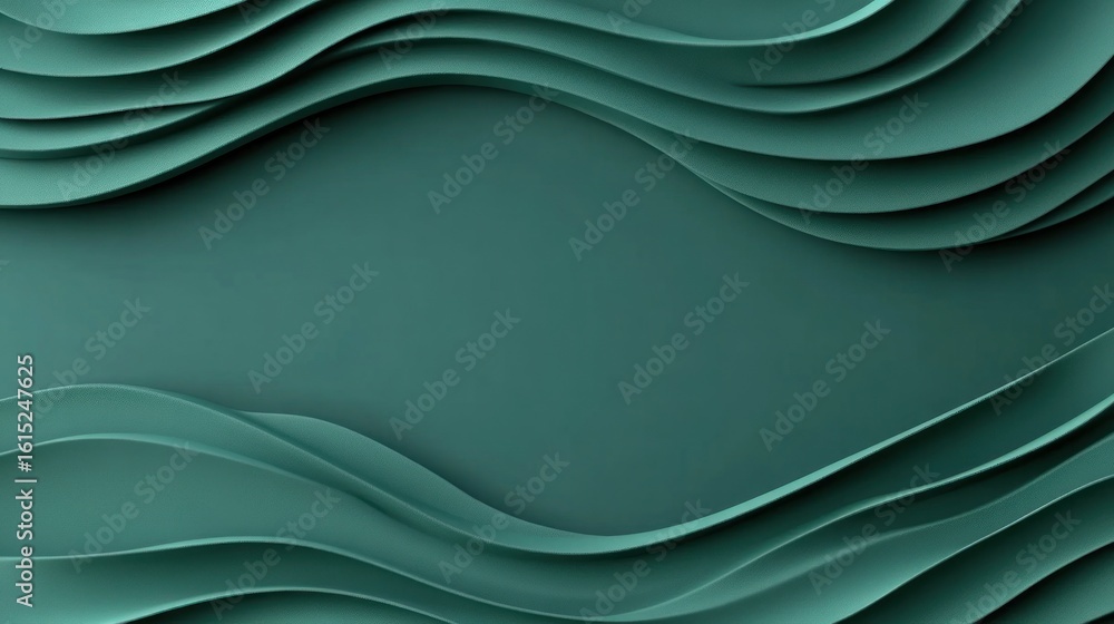 Obraz premium Abstract teal wave background
