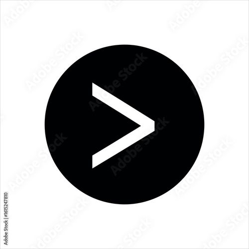 Free Download Black circle with white right arrow symbol on white background direction play - GFXLoad