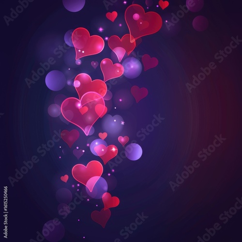 Romantic Valentines Day Heart Background