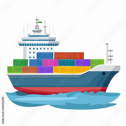 cargo ship in the sea