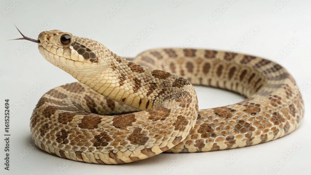 Fototapeta premium Hognose snake on studio background