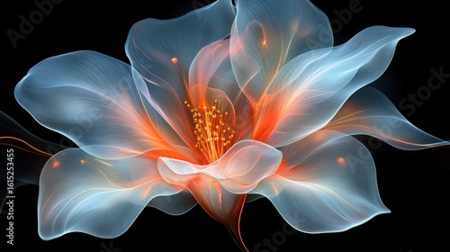 Abstract ethereal flower