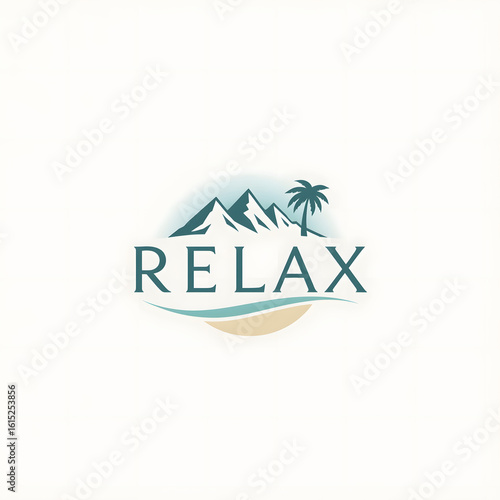 Minimalist Logo Design with RELAX Text in Modern Sans-Serif Font