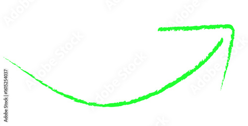 Dynamic green upward arrow graphic symbolizing growth and progress, perfect for business success and forward momentum concepts