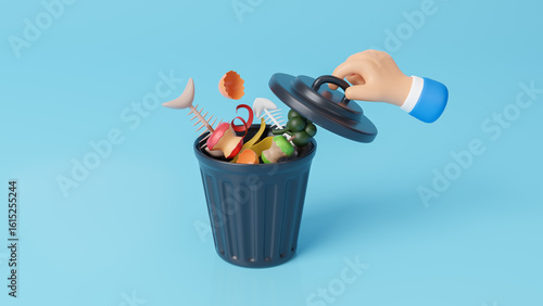 Photos Kitchen waste recycling, the concept of ecology problem and World Environment Day