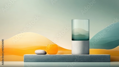 Modern Glass Vase on Display