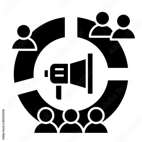 Segmented Audience  Icon Element For Design
