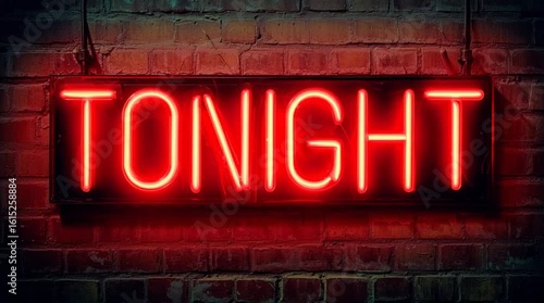 A vibrant neon sign displaying the word 