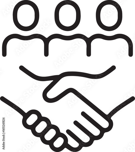 business agreement vector silhouette