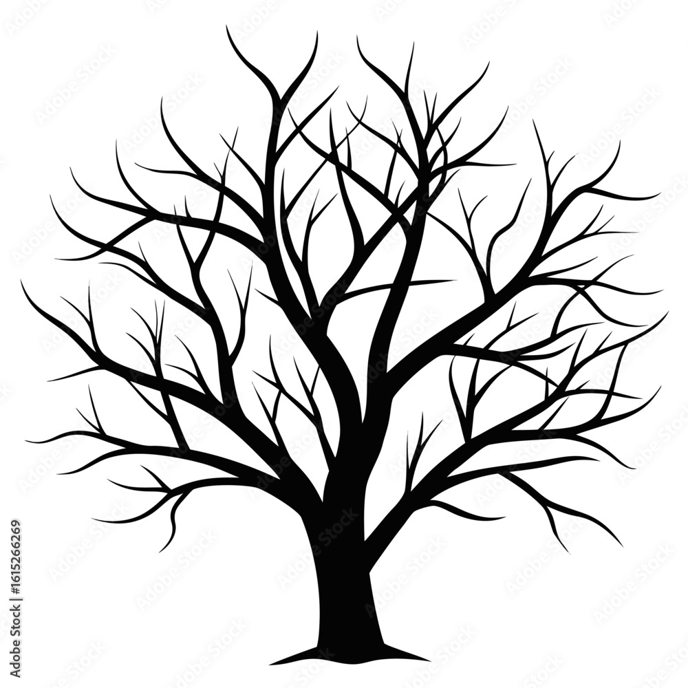 Obraz premium tree silhouette vector