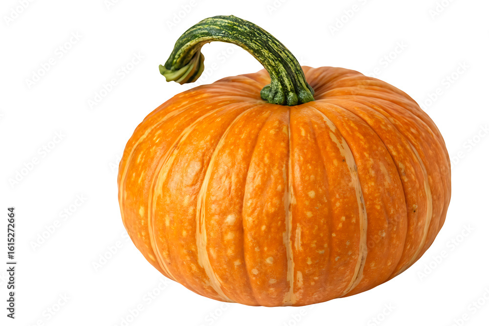 Obraz premium orange pumpkin for halloween and thanksgiving day seasonal autumn harvest vegetable isolated on transparent background