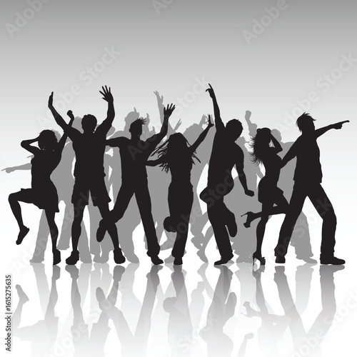 Party people dancing