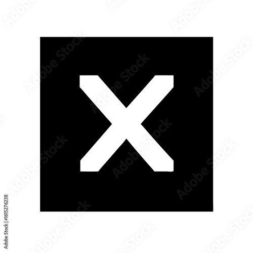 X square icon vector illustration