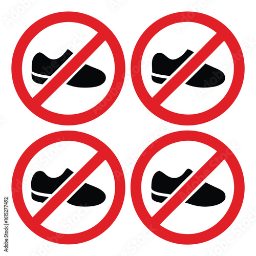 No Shoes Allowed Signs Set of Four Free Download No Shoes Allowed Signs Set of Four - GFXLoad