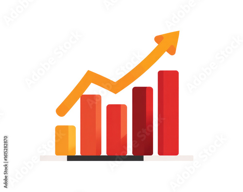 Graphic of rising bar graph