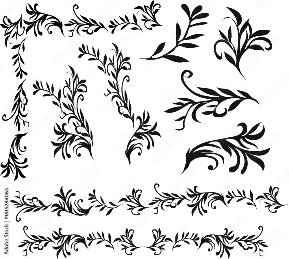 Obraz premium floral design elements