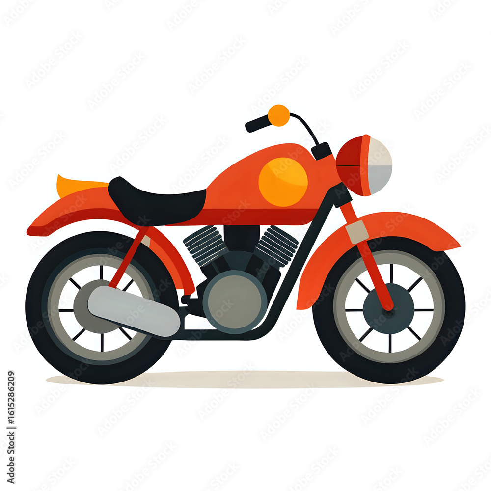 Obraz premium motorcycle, vector illustration white background