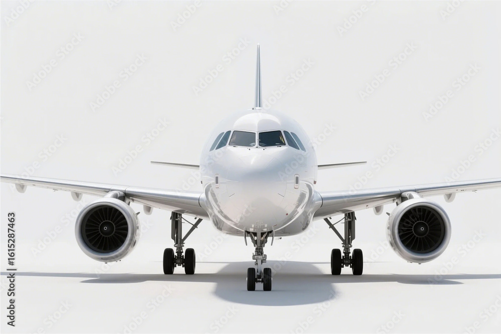 Fototapeta premium Airplane parked at the airport terminal
