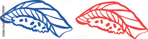 Sushi food ink Japanese cuisine	
