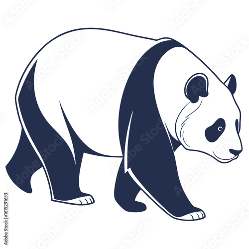 Cute cartoon vector illustration of wild animals like polar bears, pandas, and other mammals