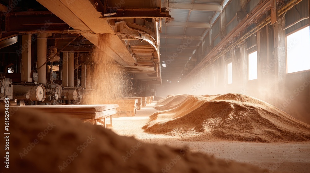 Fototapeta premium Industrial facility processing grains