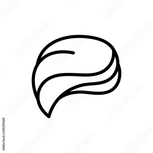 Outline Icon of Layered Haircut Style